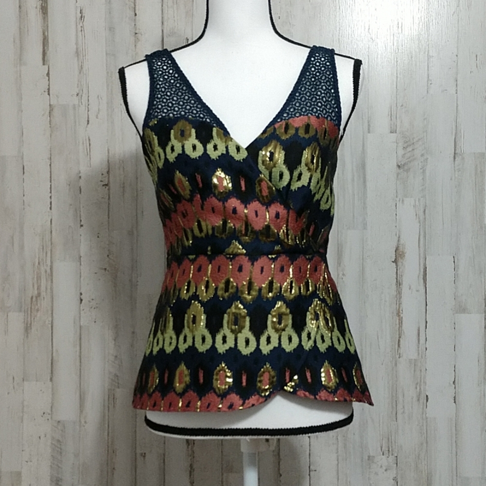 Anthropologie HD in Paris Peplum Multi-Colo